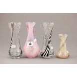 Four Caithness Glass Vases