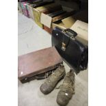 Small Leather Suitcase and a Briefcase