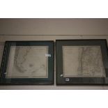 Hogarth Framed and Glazed Engraving of South America La Plata and Chile