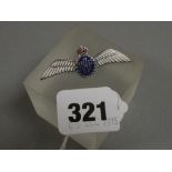 RAF Enamelled Wings Sweetheart Brooch