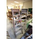 Two Tall Pine Step Ladders