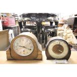 Two 1930's / 40's Oak Cased Mantle Clocks