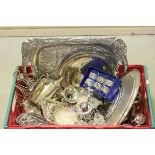 Good Crate of Silver Plated Items