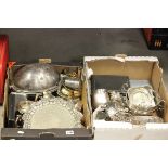 Two Boxes of Good Mixed Silver Plated Items