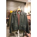 William Hunt Bespoke Green Leather Jacket, medium size