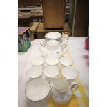 Royal Doulton 'Angelique' Tea Service including Teapot, Milk Jug, Sugar Bwol, Six Cups, Saucers