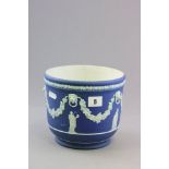 Victorian Wedgwood Dark Blue Jasperware Jardiniere