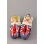 Two Spitting Image Slippers 'The Queen' and 'Princess Diana'