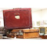 Vintage Leather Attache case together with another with Numbered Lock