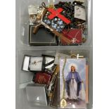 Religious Related Items including Rosaries and Jewellery, many silver items