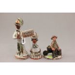 Marie Whitby Pottery 'Equal Rights Suffragette' Figure together with Two other Marie Whitby Figures