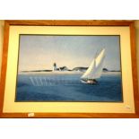 David Marrian, a Marine Studio Print of Sailboats signed and number together with another