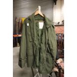 Army Jackets and Two Rain Coats, XL