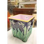 George Jones Iris Patterned Majolica Jardiniere, unmarked