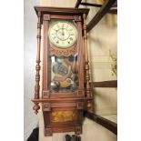 19th century Viennese Walnut Cased Hanging Wall Clock