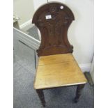 19c hall chair in need of restoration