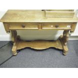 Arts & Crafts period pine side table/dressing table,