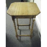 Small side table on barley twist supports