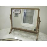 Bleached mahogany 19c dressing table swing mirror