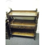 Victorian period mahogany 3 tier Buffet a cluster of 3 shelves the centre section having 2 short