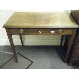 Victorian period mahogany desk with a single long drawer to the front