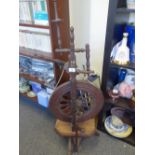 Early 20th century spinning wheel, 4' tall