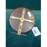 Reuben Heaton, 5" Nottingham Star back Reel marked Sun, brass backed spool and liner, marked