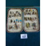 Hardy Brothers, Neroda Salmon Fly box, tortoise shell style finish good quality Salmon flies