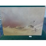 Un-framed 19c watercolour, by Anthony Vandyke Copley Fielding, 16" x 24" signed bottom left,