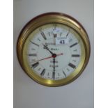 Modern Ships Clock and a smaller similar Ships clock,