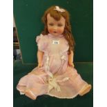 Porcelain headed late 19c Doll by Schoenau & Hoffmeister, with monogram SH to neck and No: 170-6