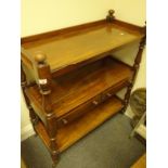 Victorian period mahogany 3 tier Buffet a cluster of 3 shelves the centre section having 2 short