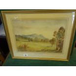 F/g watercolour Australian Scene Dandenong Mountains, signed