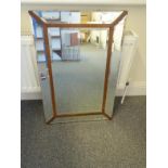 Art Deco Pier mirror, walnut highlights