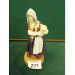 Royal Worcester style figurine by Tuscan china, potted by Plant No:24 Miss Holland, 6" tall