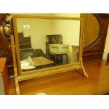 Bleached mahogany 19c dressing table swing mirror