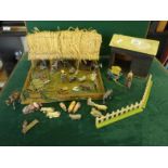 Britains Lead Toys, Farm set comprising animals, figures, fences and buildings, some items with