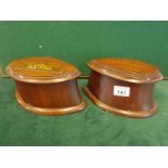 Interesting pair of Airplane WW11 reclamation tobacco boxes and lids, probably from a Lancaster