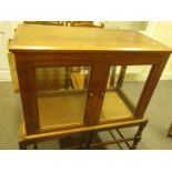 Shops Show cabinet small proportions, 20" high 20" deep, with 2 glazed doors and 3 glazed sides,