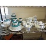 Denby oven proof Glen College hand painted part dinner and tea set comprising cups, saucers side