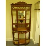 19c mahogany Hat Coat and Umbrella stand with mirrored back 6'6 tall 3' wide