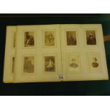 Brass bound album containing a large amount of miniature calling card photographs of Royalty, and