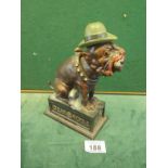 Old Puffer, a novelty money box modelled as a seated Dog in the antique style,