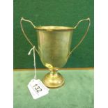 Twin handled silver Trophy dated 1922, Southgate Skittle Club 4.5" tall 54 grams