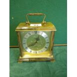 Simulated onyx antique style mantle clock with a quartz movement