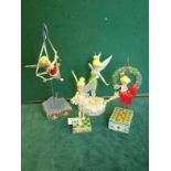 4 x Disney Showcase figures of Tinkerbell, various stances and poses,