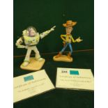 Disney Showcase figurines with certificates of authenticity, Toy Story Buzz Light-year, Toy Story