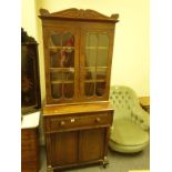 Mahogany Secretaire Bookcase, the bottom section containing a single long drawer with secretarie