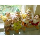 Collection of 7 soft toys each 14" tall modelled as the Seven Dwarfs and a soft toy of Minnie and