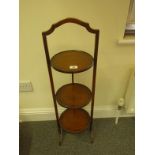 3 tier mahogany cake stand, Edwardian,